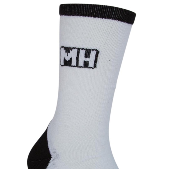 3x NWT MADE HERE Classic Crew Cotton Socks White Black Unisex Socks, S/M - Picture 6 of 8